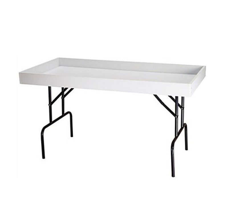 White 30" X 60" Folding Dump Table