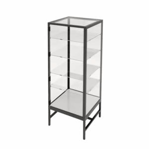 Black Deluxe Glass Tower Display Case