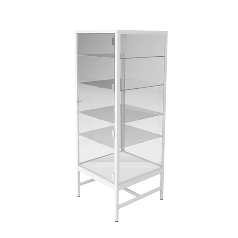 White Deluxe Glass Tower Display Case