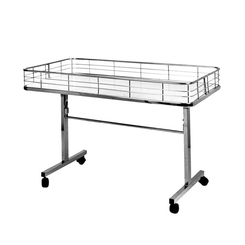 48" X 24" DELUXE FOLDING DUMP TABLE W/ CASTERS- CHROME