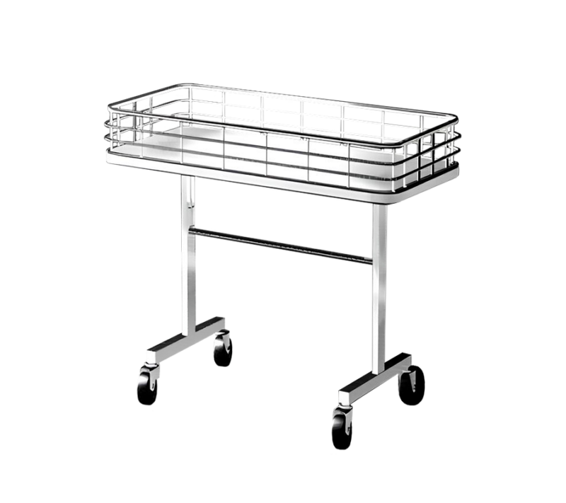 WHITE 48" X 24" DELUXE FOLDING DUMP TABLE W/ CASTERS