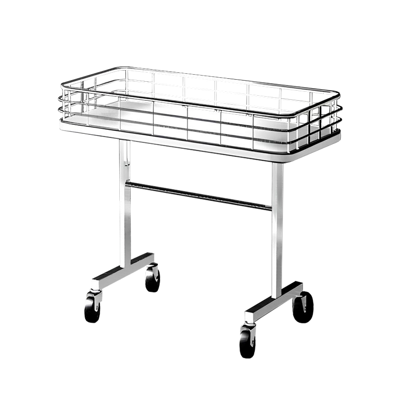 WHITE 48" X 24" DELUXE FOLDING DUMP TABLE W/ CASTERS