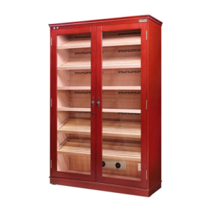 Double Door Cigar Cabinet Humidor - Cherry