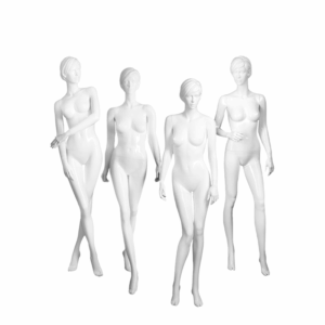 Glossy White Realistic Female Mannequin - Elizabeth Set