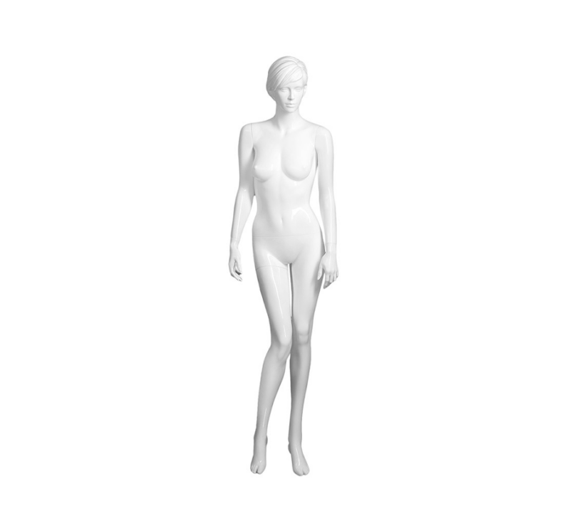 Glossy White Realistic Female Mannequin - Elizabeth/1