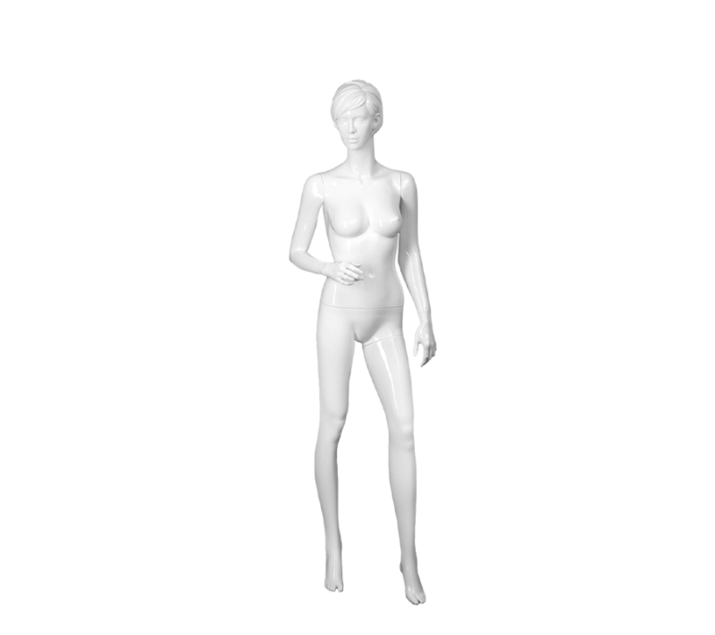 Glossy White Realistic Female Mannequin - Elizabeth/3