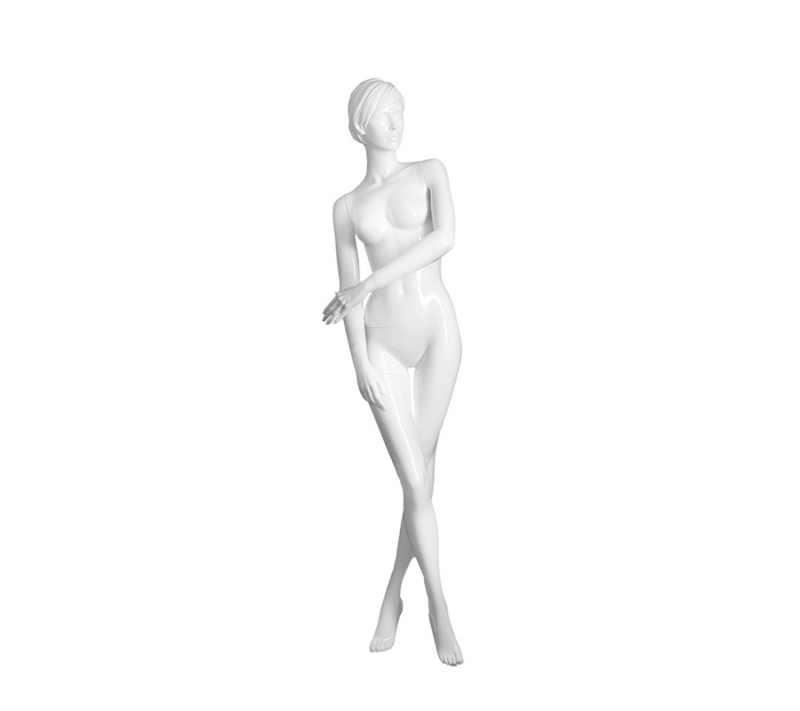 Glossy White Realistic Female Mannequin - Elizabeth/4