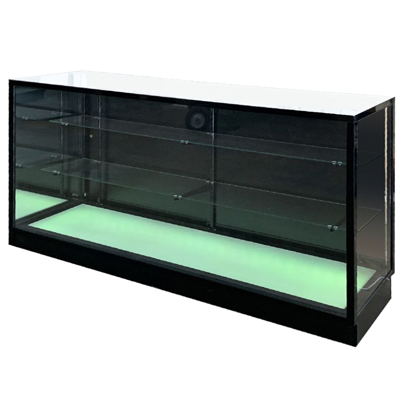 6' Black Extra Vision Display Case w/ RGB Lighted Base