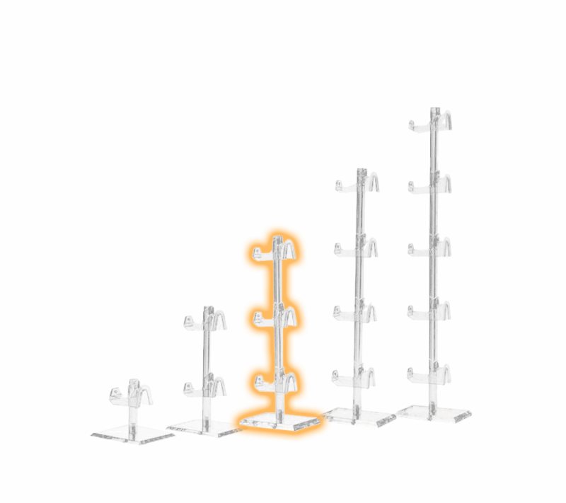 3-Tier Eyewear Display - 9"H