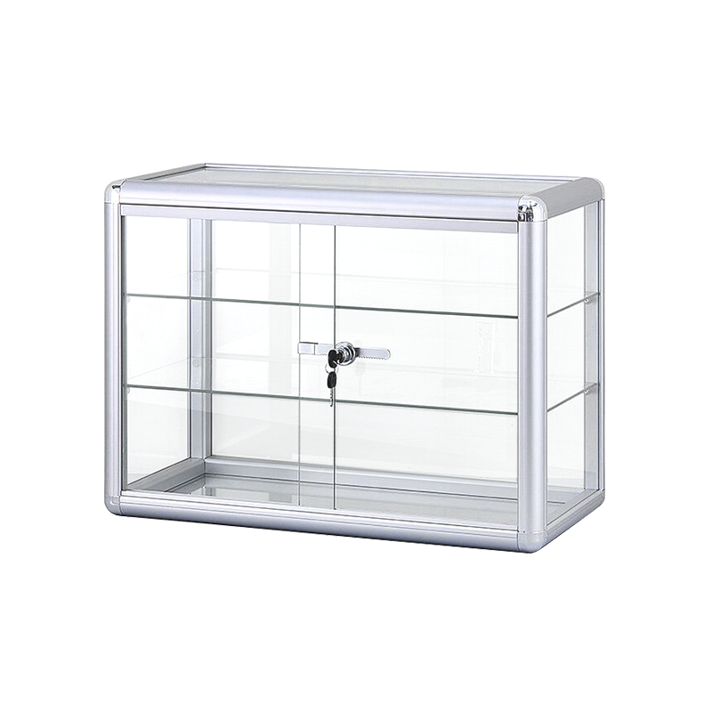 2' Silver Countertop Aluminum Display Case