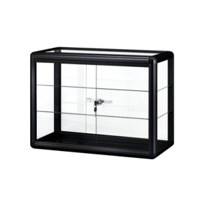 2' Black Countertop Aluminum Display Case