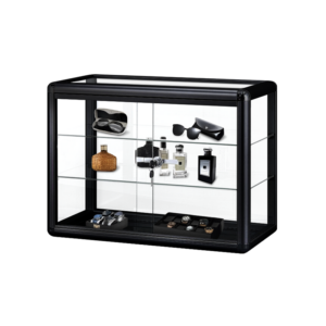 2' Black Countertop Aluminum Display Case