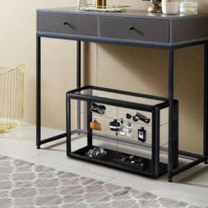 2' Black Countertop Aluminum Display Case