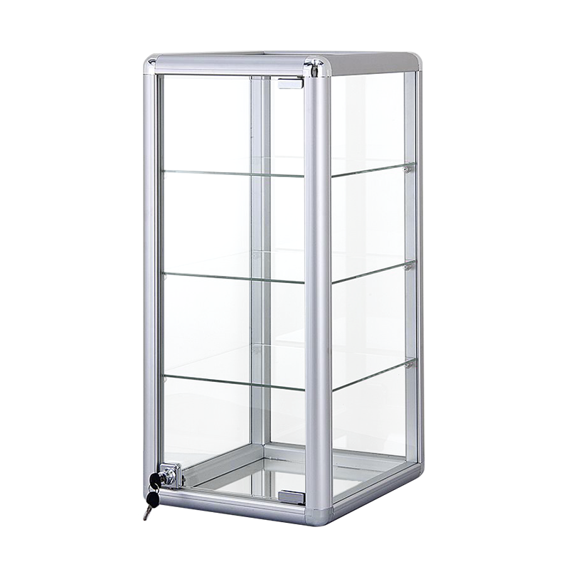 14" Silver Countertop Aluminum Display Case