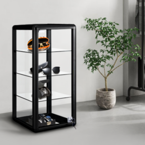 14" Black Countertop Aluminum Display Case