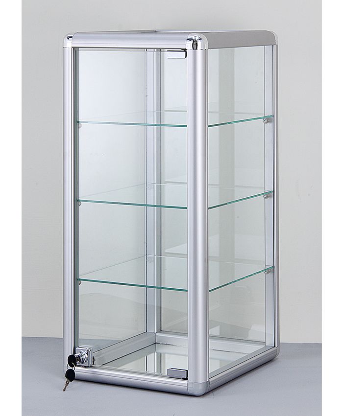 14" Silver Countertop Aluminum Display Case Store Displays
