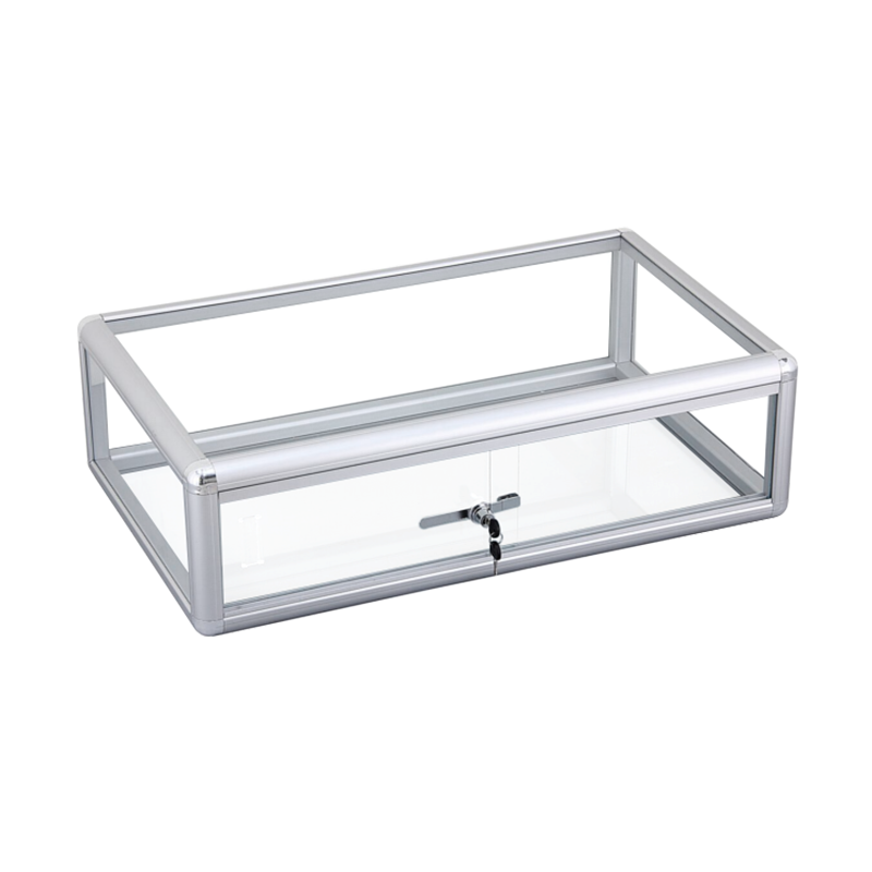 30" Silver Countertop Aluminum Display Case