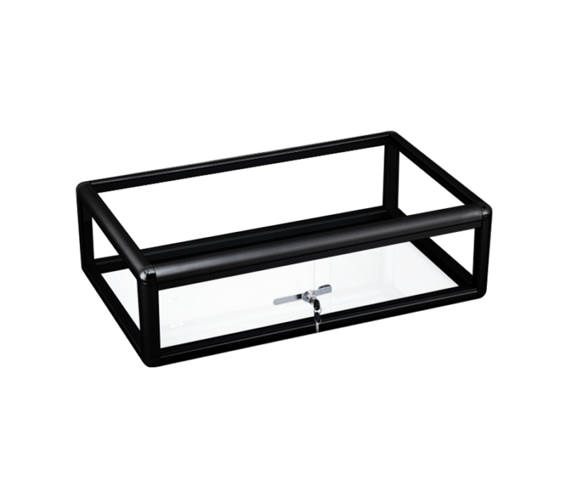 30″ Black Countertop Aluminum Display Case