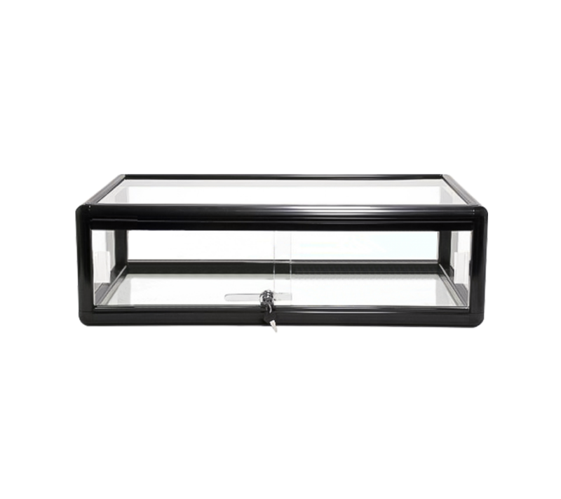 30″ Black Countertop Aluminum Display Case