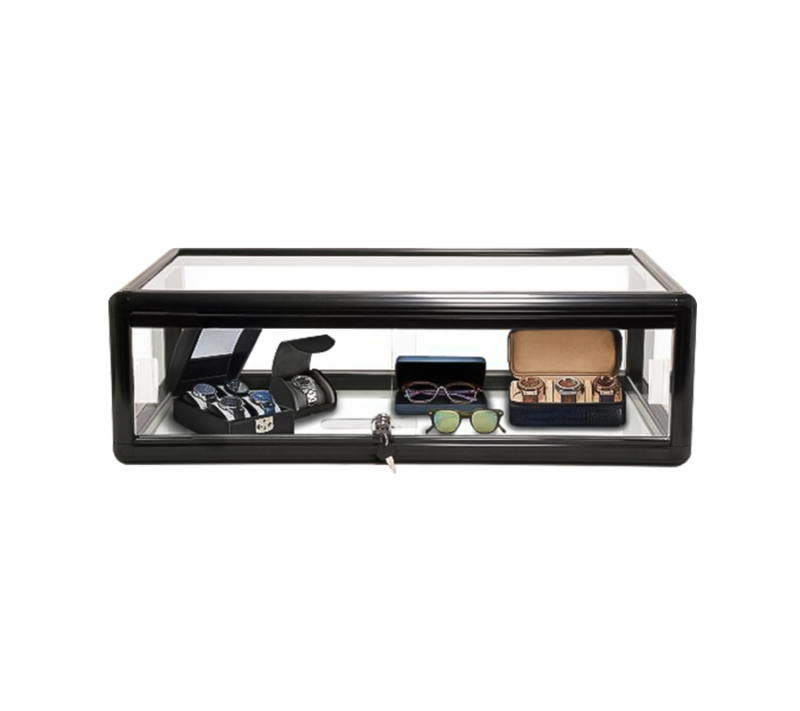 30″ Black Countertop Aluminum Display Case