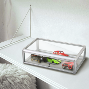 30" Silver Countertop Aluminum Display Case