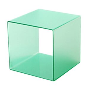 Frosted 4 Sided Small Cube 10" - Green