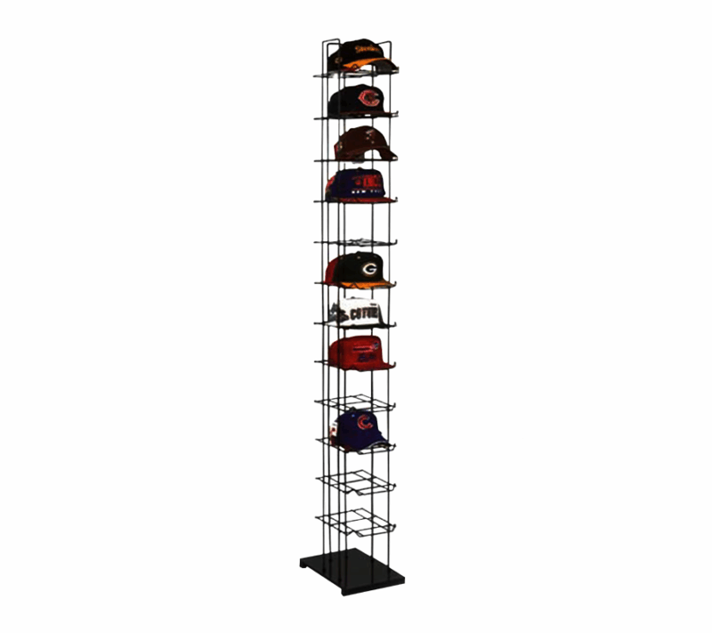 Black 12-Tier Baseball Cap Displayrack / Hold 72 Caps