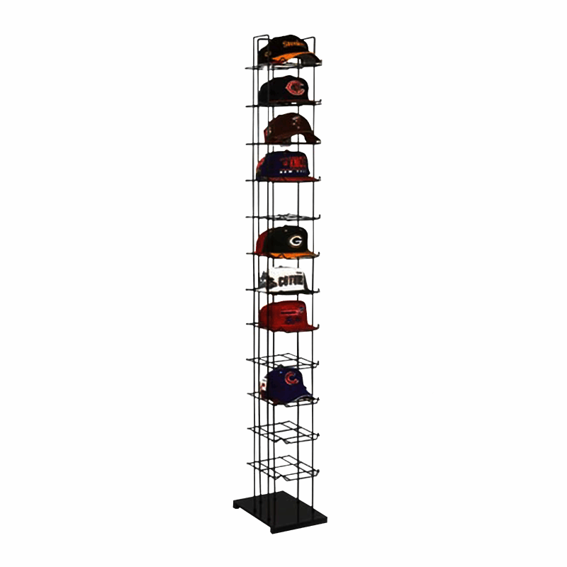 Black 12-Tier Baseball Cap Displayrack / Hold 72 Caps
