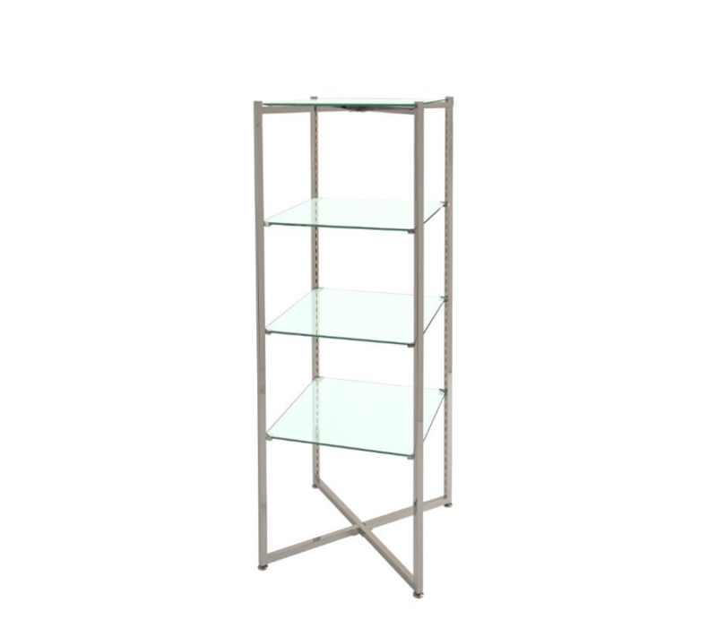 52"H Folding Glass Tower Case