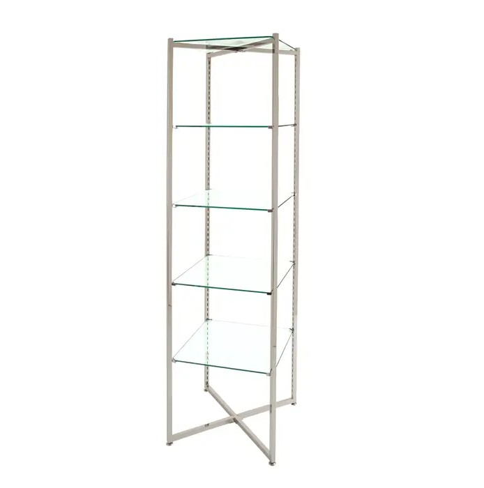 Folding Glass Tower Case - 68"H
