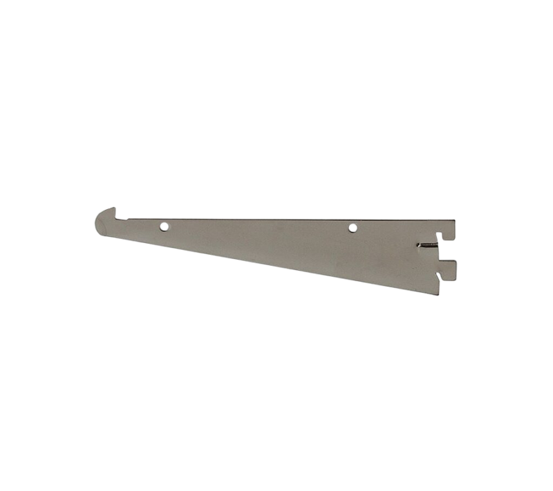 Chrome 10" Tap-In Shelf Bracket - 1/2″ Slots On 1" Center