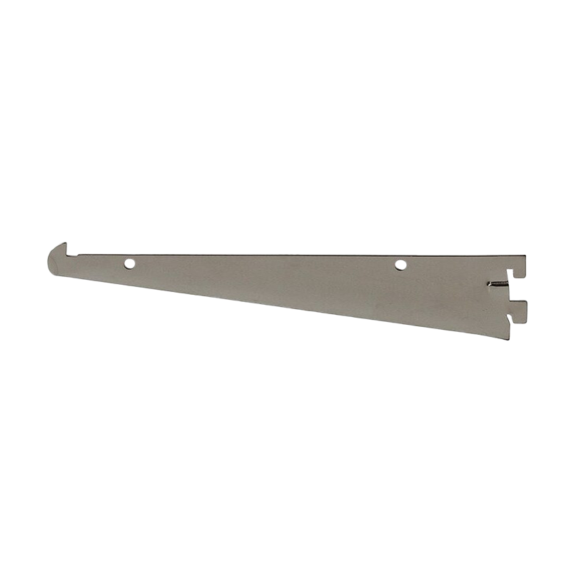 Chrome 12" Tap-In Shelf Bracket - 1/2″ Slots On 1" Center