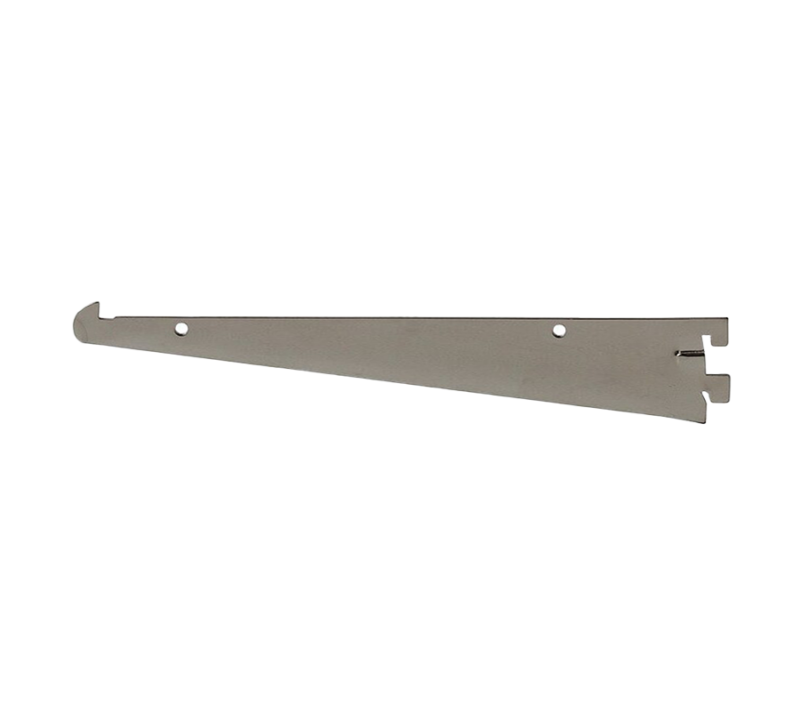 Chrome 14" Tap-In Shelf Bracket - 1/2″ Slots On 1" Center