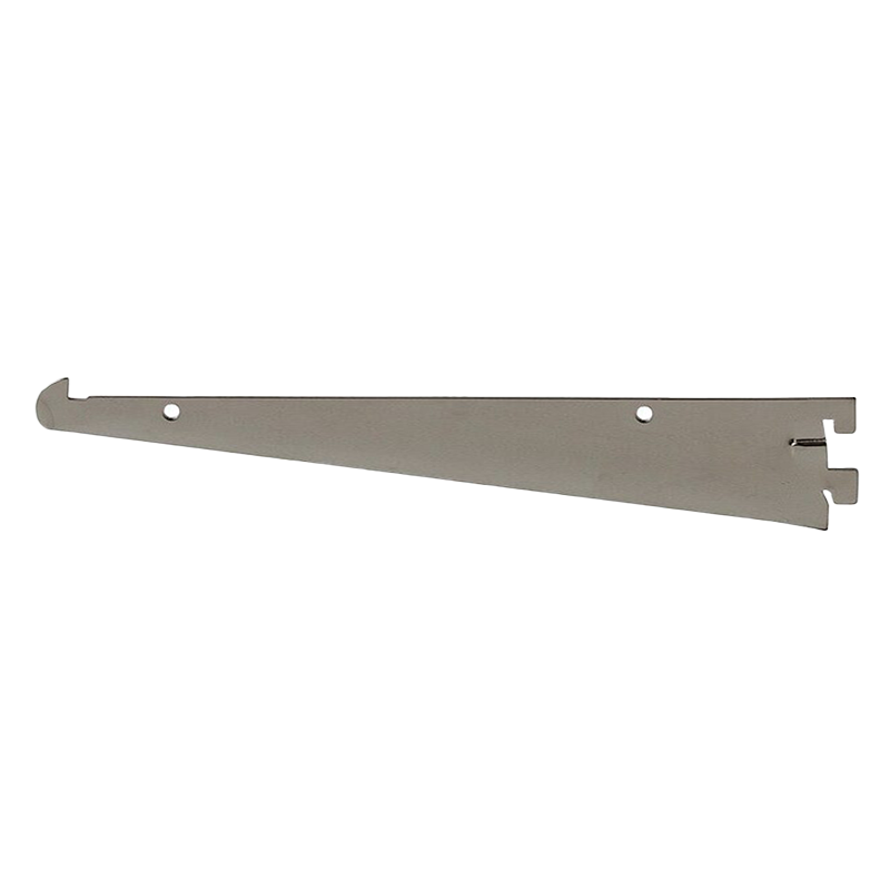 Chrome 14" Tap-In Shelf Bracket - 1/2″ Slots On 1" Center