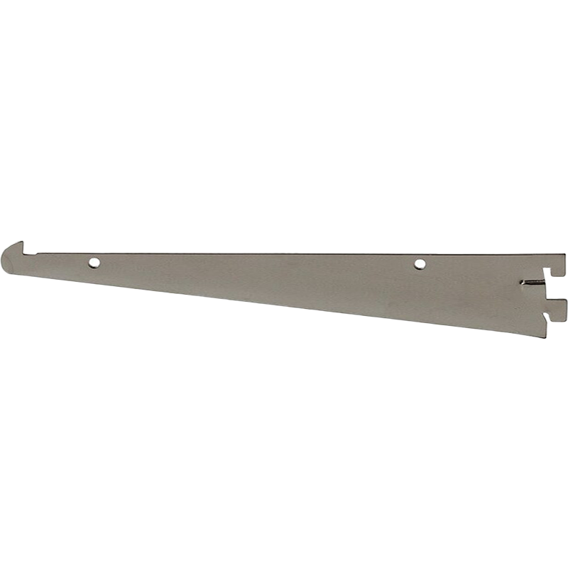 Chrome 16" Tap-In Shelf Bracket - 1/2″ Slots On 1" Center
