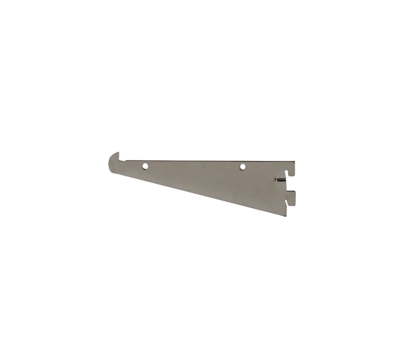 Chrome 6" Tap-In Shelf Bracket - 1/2″ Slots On 1" Center