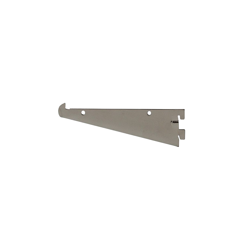Chrome 6" Tap-In Shelf Bracket - 1/2″ Slots On 1" Center