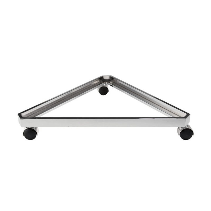 Chrome Triangle Gridwall Base With Casters
