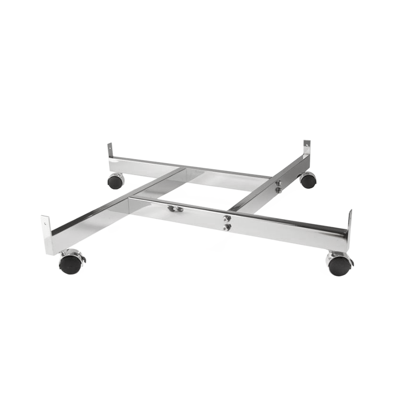 Chrome 4 Way Gridwall Base With Casters