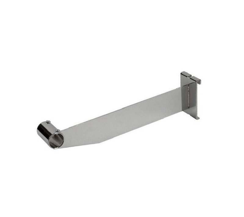Chrome 12" Hangrail Bracket 1" & 1/16" For Gridwall