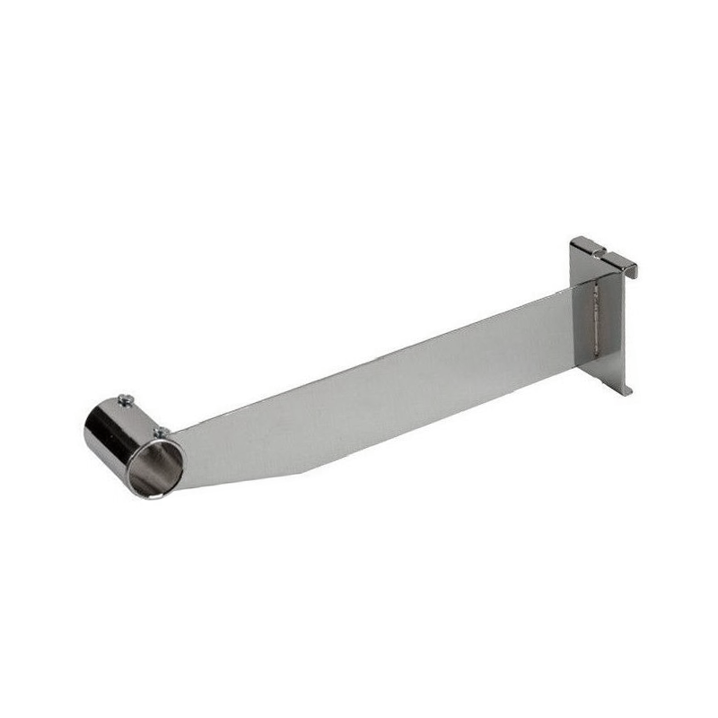 Chrome 12" Hangrail Bracket 1" & 1/4" For Gridwall
