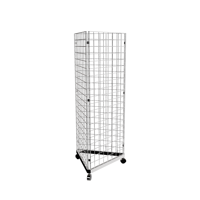 Chrome 2' x 5' grid panel with triangle base