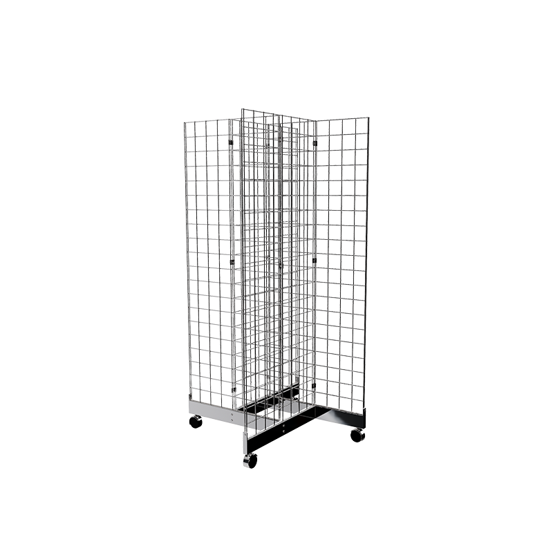 Chrome 2' x 5' grid panel with 4-way base