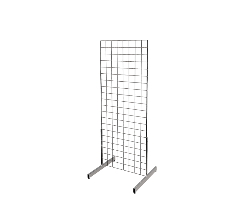 Chrome 2' x 5' grid panel with T-Legs