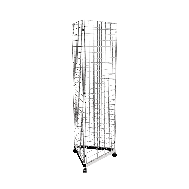 Chrome 2' x 6' grid panel with triangle base