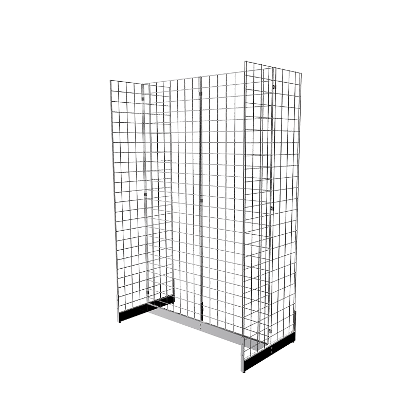 Chrome 2' x 6' grid panel with gondola base