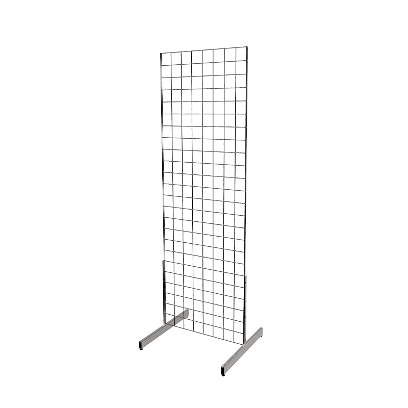 Chrome 2' x 6' grid panel with T-Legs