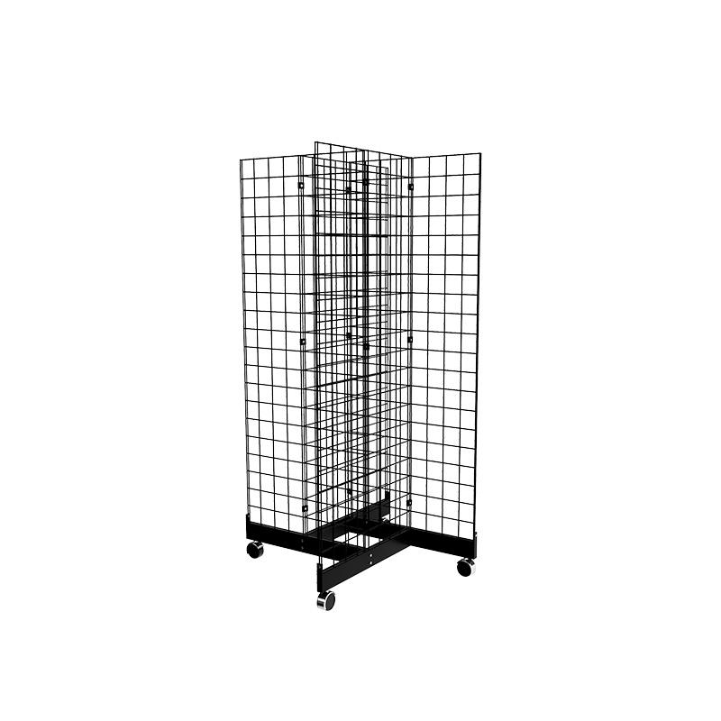 Black 2' x 5' grid panel with 4-way base