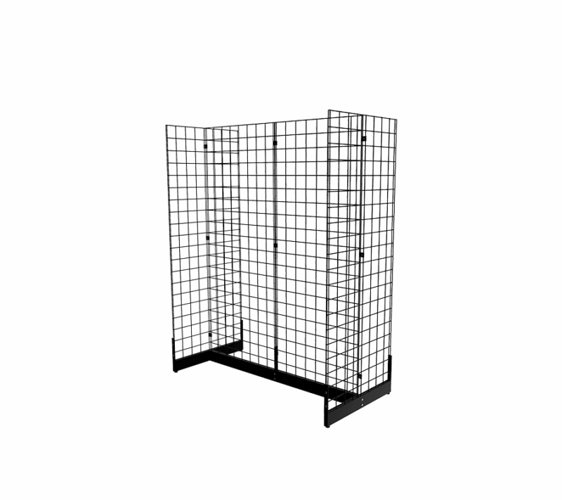 Black 2' x 5' grid panel with gondola base
