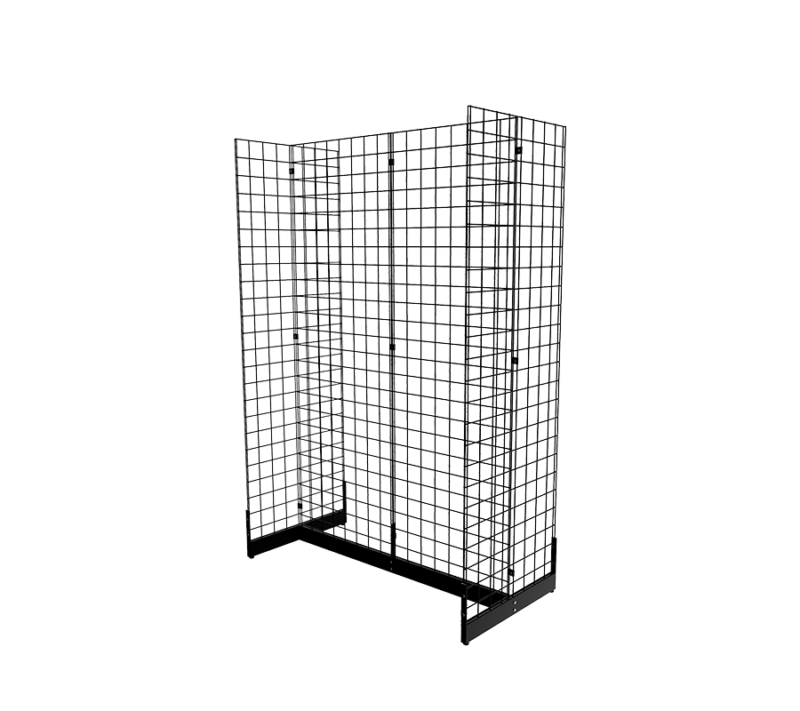 Black 2' x 6' grid panel with gondola base